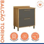 Balcão Para Cozinha 2 Portas 80cm Torino Cinamomo/grafite