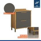 Balcão Para Cozinha 2 Portas 80cm Torino Cinamomo/grafite