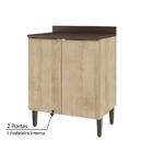 Balcão Para Cozinha 2 Portas Áustria Nogueira/trufa