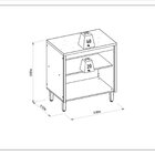 Balcao Para Cozinha 2 Portas E 3 Gavetas 80cm Allure Jequitib
