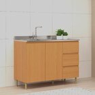 Balcão Para Cozinha 2 Portas E 3 Gavetas Florença Angelin