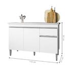 Balcão Para Cozinha 2 Portas Forks Branco