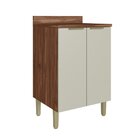 Balcão Para Cozinha 2 Portas Montenegro  Wengue/cristalo