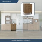 Balcão Para Cozinha 2 Portas Paris Nogal Manchester