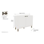 Balcão Para Cozinha 2 Portas Provençais Sem Tampo Iluminata