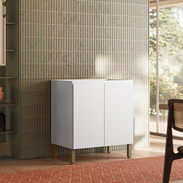 Balcão Para Cozinha 2 Portas Sem Tampo Art Branco / Artico