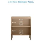 Balcão Para Cozinha 2 Portas Sem Tampo Art Vanilla