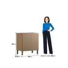 Balcão Para Cozinha 2 Portas Sem Tampo Art Vanilla