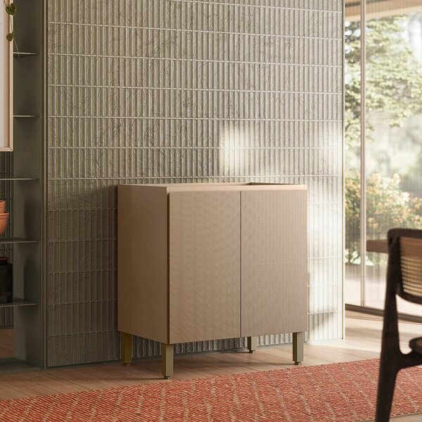 Balcão Para Cozinha 2 Portas Sem Tampo Art Vanilla