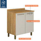 Balcão Para Cozinha 2 Portas Tarantela Valdemóveis Cinamomo/o