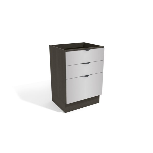 Balcão Para Cozinha 3 Gavetas Kappeberg Onix/steel