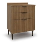 Balcão Para Cozinha 3 Gavetas Paris Nogal Manchester