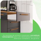 Balcão Para Cozinha 3 Portas 2 Gavetas Bella Cinamomo/graffite