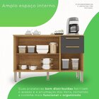 Balcão Para Cozinha 3 Portas 2 Gavetas Bella Cinamomo/graffite