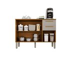 Balcão Para Cozinha 3 Portas 2 Gavetas Bella Cinamomo/off Whi