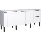 Balcão Para Cozinha 3 Portas 3 Gavetas Cisne  Branco