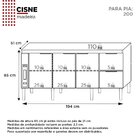 Balcão Para Cozinha 3 Portas 3 Gavetas Cisne  Branco