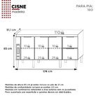 Balcão Para Cozinha 3 Portas 3 Gavetas Cisne  Cinza