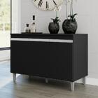 Balcão Para Cozinha 3 Portas Leyton Preto