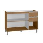 Balcão Para Cozinha 3 Portas Para Cuba Banfield Carvalho