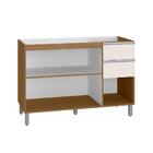 Balcão Para Cozinha 3 Portas Para Cuba Banfield Carvalho Off-