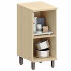 Balcão Para Cozinha 40 Cm 1 Porta Mdf/mdp Aurora Cinza Cristal