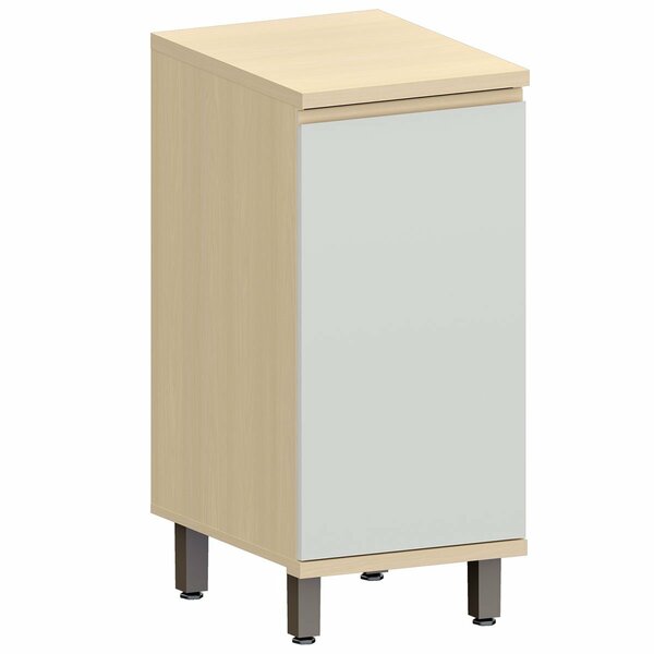 Balcão Para Cozinha 40 Cm 1 Porta Mdf/mdp Aurora Cinza Cristal
