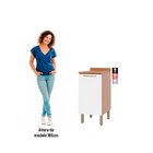 Balcão Para Cozinha 40cm Com Tampo 1 Porta Sálvia Branco/frei