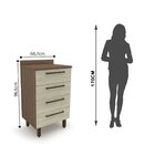 Balcão Para Cozinha 4 Gavetas Evolution Plus   Tannat/legno C