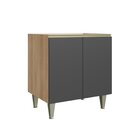 Balcão Para Cozinha 70cm 2 Portas Cook  Madeira/grafite