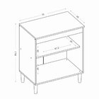 Balcão Para Cozinha 70cm 2 Portas Halena Atacama/off White