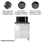 Balcão Para Cozinha 70cm 2 Portas Halena Avena/grafito