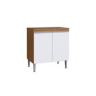 Balcão Para Cozinha 80cm 2 Portas Athena Freijó/branco