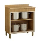 Balcão Para Cozinha 80cm 2 Portas Dakota Cinamomo/off White