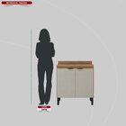 Balcão Para Cozinha 80cm 2 Portas Firenze Amêndola Touch/nude