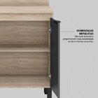 Balcão Para Cozinha 80cm 2 Portas Firenze Avena Touch/grafito