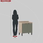 Balcão Para Cozinha 80cm 2 Portas Firenze Avena Touch/menta