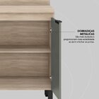 Balcão Para Cozinha 80cm 2 Portas Firenze Avena Touch/menta