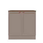 Balcão Para Cozinha 80cm Com Tampo Unna Gris