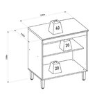 Balcão Para Cozinha 80cm Selene 88x80x52 Cm Jequitibá/off Whi