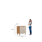 Balcão Para Cozinha 80cm Selene 88x80x52 Cm Jequitibá/off Whi