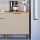 Balcão Para Cozinha 80cm Selene 88x80x52 Cm Jequitibá/off Whi