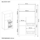 Balcão Para Cozinha Branco Nt3075 Notável Móveis