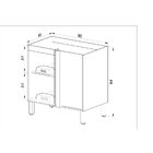 Balcão Para Cozinha Canto 80cm Montana/grafite