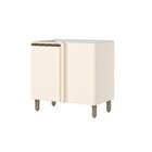 Balcão Para Cozinha Canto Reto 1 Porta 100% Mdf Aurora Espres