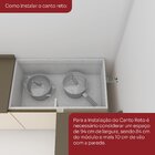 Balcão Para Cozinha Canto Reto 1 Porta 100% Mdf Aurora Espres