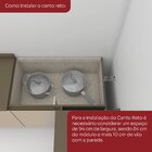 Balcão Para Cozinha Canto Reto 1 Porta 100% Mdf Aurora Espres