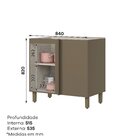 Balcão Para Cozinha Canto Reto 1 Porta 100% Mdf Aurora Espres