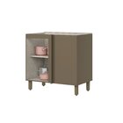 Balcão Para Cozinha Canto Reto 1 Porta 100% Mdf Aurora Espres