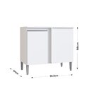 Balcao Para Cozinha Canto Reto Athena Branco